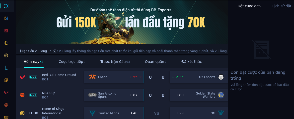 RBesports (RB88) Đỉnh cao Bet LoL