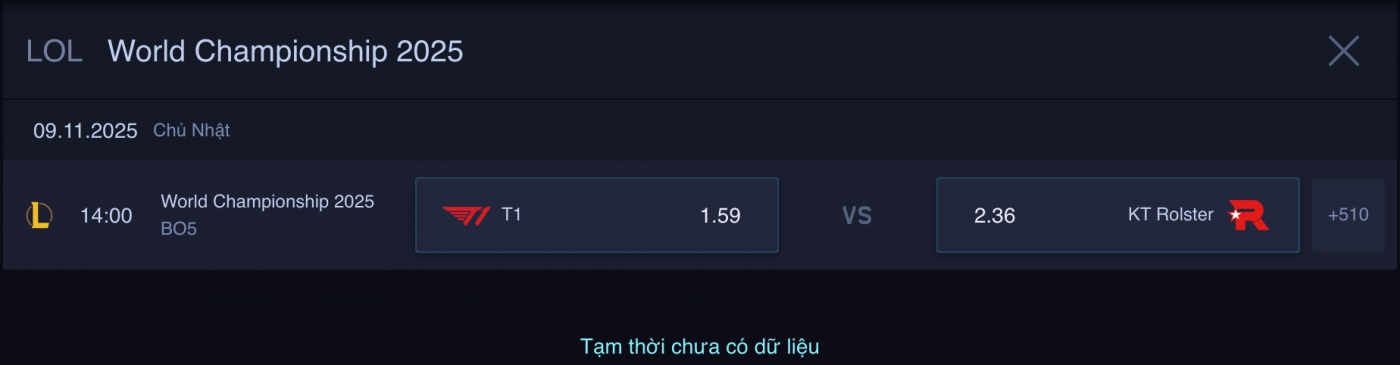 Có Nên Đặt Cược Trận KT vs T1?