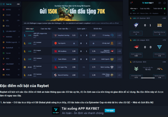 giao diện RAYesports (RB88)