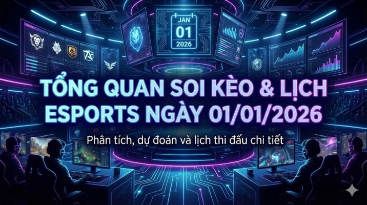 Tổng quan soi kèo & lịch eSports ngày 01/01/2026