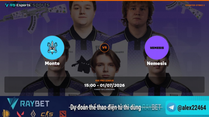 Monte vs Nemesis, soi kèo Monte Nemesis, nhận định CS2, XSE Pro League, XSE Pro League 2026, esports betting, soi kèo eSports