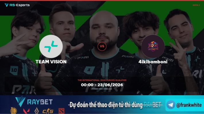 Soi kèo Dota 2 Team Vision vs 4ikibamboni vòng loại giải đấu The International 2026