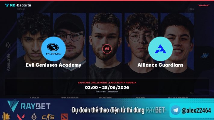 Soi kèo Evil Geniuses Academy vs Alliance Guardians | Valorant Challengers League