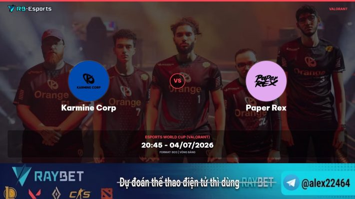 Soi kèo Valorant Karmine Corp vs Paper Rex giải đấu Esports World Cup 2026