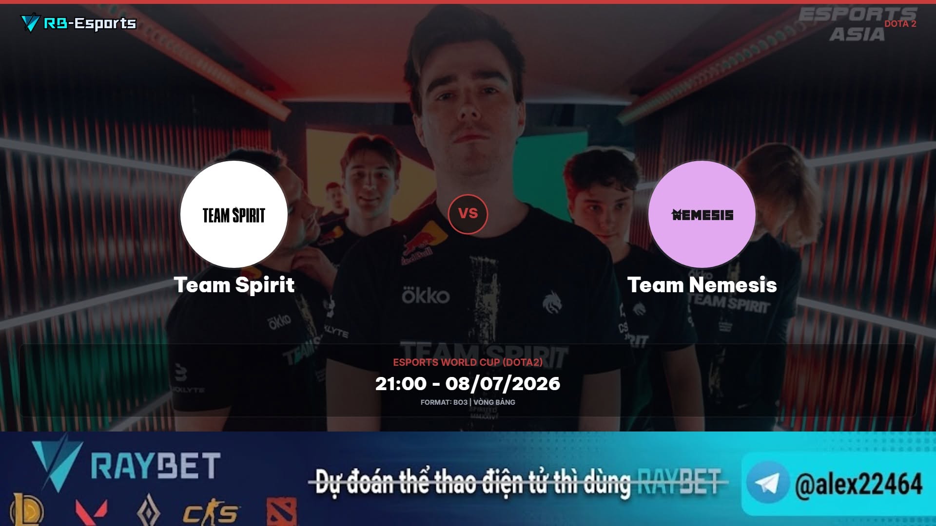 Nhận định kèo Team Spirit vs Team Nemesis – Esports World Cup DOTA2