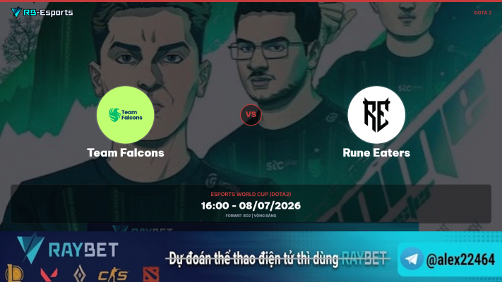 Nhận định kèo Team Falcons vs Rune Eaters - Esports World Cup 2026