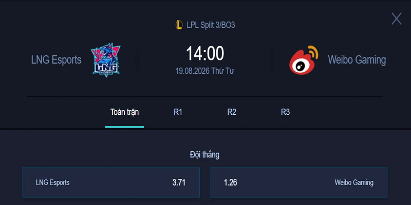Nhận Định Kèo LNG vs WBG - LPL 2026: Phân Tích & Dự Đoán | Esportgame.tv
