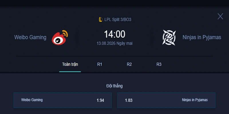 Nhận Định WBG vs NIP - LPL 2026: Phân Tích & Dự Đoán | Esportgame.tv