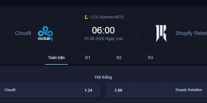 Soi Kèo C9 vs SR - LCS Summer 2026: Phân Tích & Dự Đoán