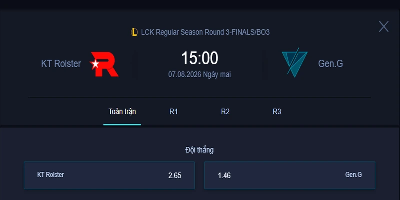 Soi Kèo KT vs GenG - LCK 2026: Phân Tích & Dự Đoán | Esportgame.tv