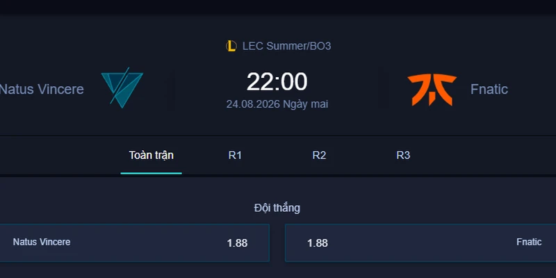 Soi kèo NAVI vs FNC - LEC 2026