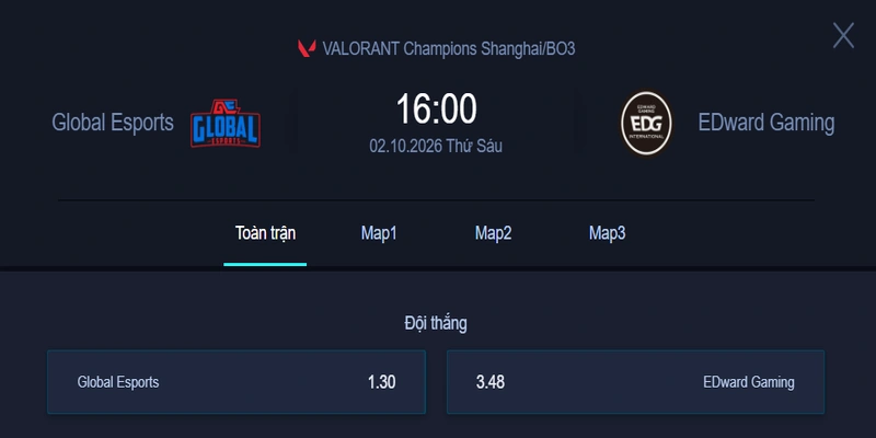 Nhận định kèo GE vs EDG - VALORANT Champions Shanghai: Cơ hội chiến thắng sẽ thuộc về ai?
