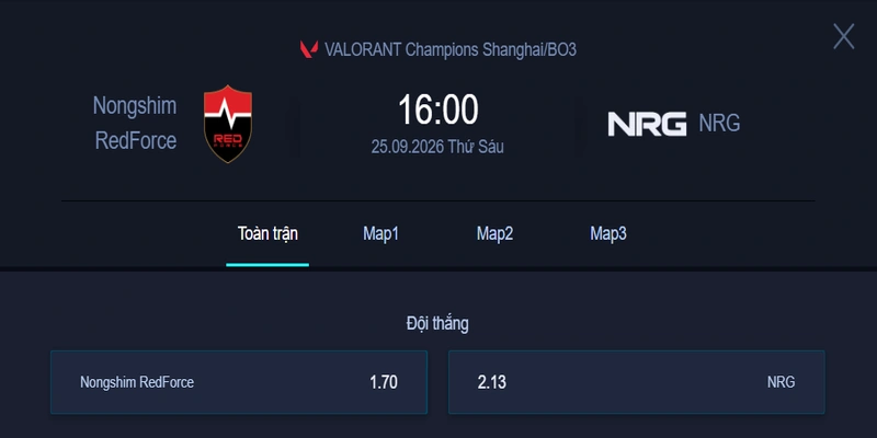 Nhận định kèo NS vs NRG - VALORANT Champions Shanghai