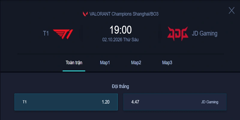 Nhận định kèo T1 vs JDG - VALORANT Champions Shanghai: Ai sẽ giành chiến thắng?