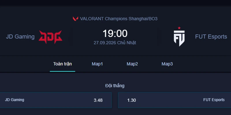 Soi kèo JDG vs FUT - VALORANT Champions Shanghai: Đại chiến cân não tại bảng A