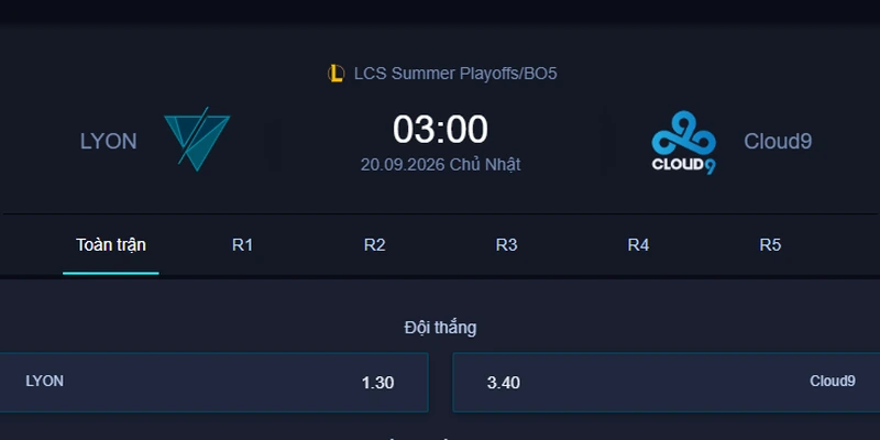 Kèo chính LYON vs C9