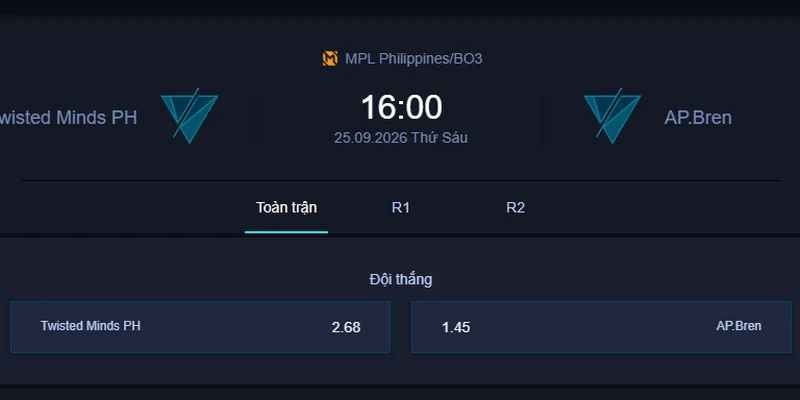 Soi kèo TWIS vs APBR - MPL Philippines Season 18: AP.Bren có cơ hội nối dài ưu thế đối đầu