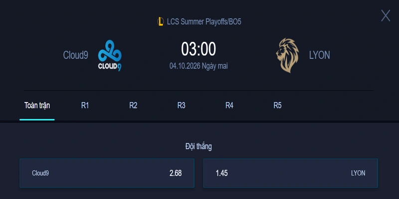 Nhận định kèo C9 vs LYON - LCS Summer Playoffs: Đội nào sáng cửa thắng hơn?