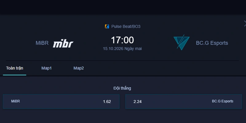 Nhận định MiBR vs BC.G - Pulse Beat: MIBR nắm lợi thế, BC.Game liệu có tạo bất ngờ?