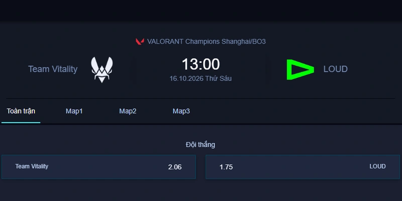 Nhận định VIT vs LOUD - Chung kết nhánh thắng VALORANT Champions Shanghai 2026 : Đại chiến đỉnh cao tranh vé vào chung kết tổng
