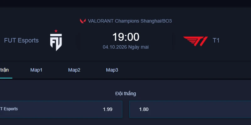 Soi kèo FUT vs T1 - VALORANT Champions Shanghai: Đại chiến sinh tử tranh vé đi tiếp