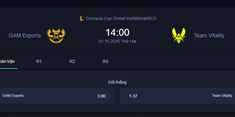 Soi kèo GAM vs VIT - Demacia Cup: Cuộc chiến bản lĩnh ở nhánh 0-1