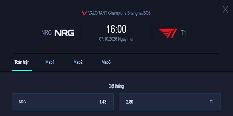 Nhận định kèo NRG vs T1 - VALORANT Champions Shanghai: Đội nào sáng cửa thắng hơn?